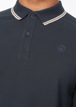 Duck & Cover Navy Roxberry Long Sleeve Polo