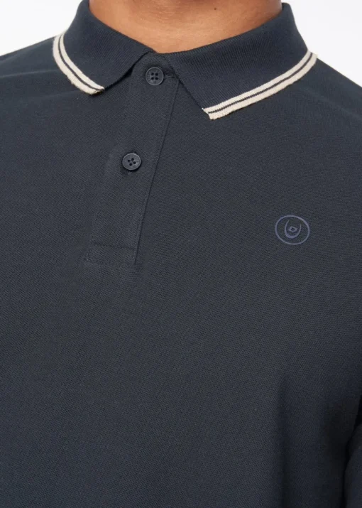 Duck & Cover Navy Roxberry Long Sleeve Polo