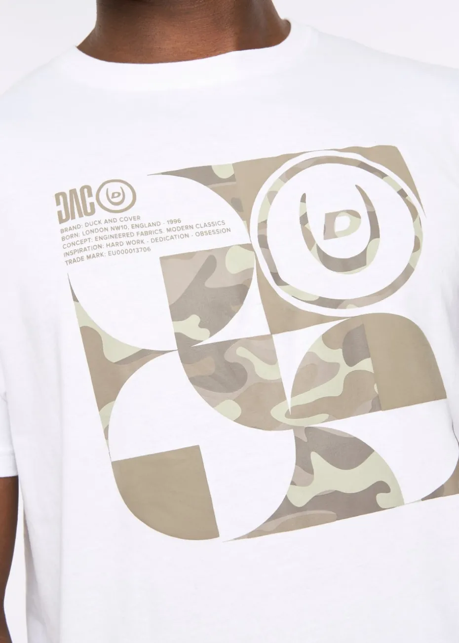 Duck & Cover White Camshapes T-Shirt