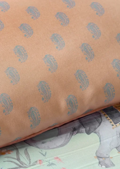 Duck Egg Blue Floral & Elephant Duvet Set