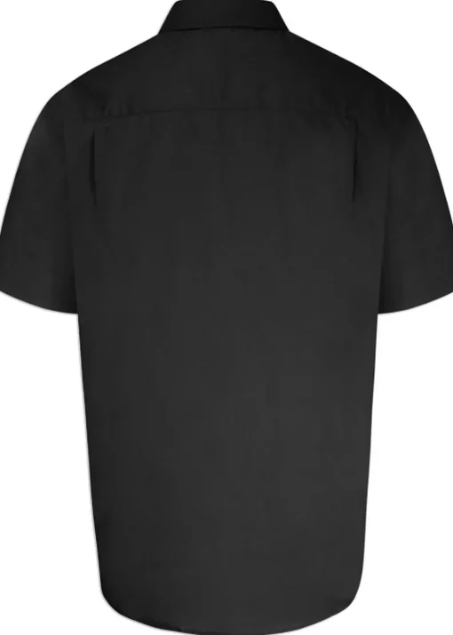 Duke Black Aeron Easy-Iron Kingsize Short-Sleeved Shirt