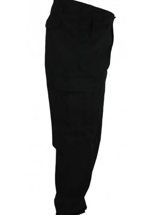 Duke Black Robert Peached Washed Cargo Trousers