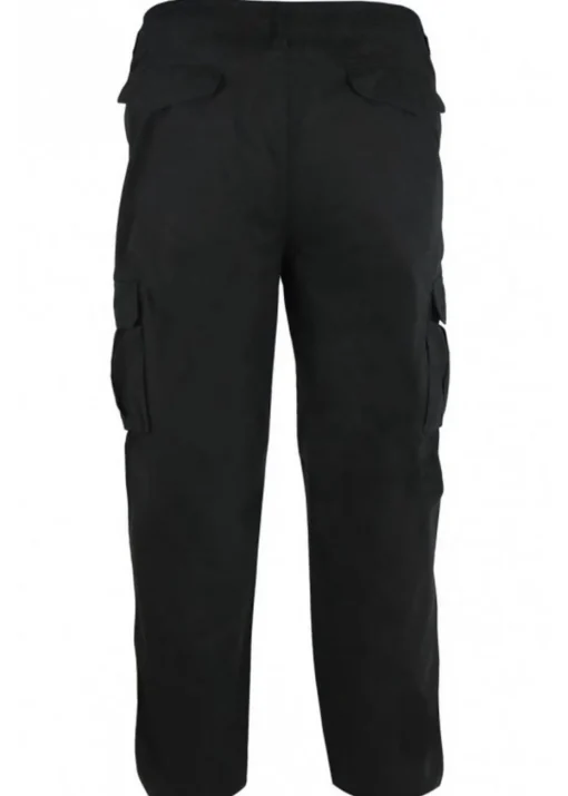 Duke Black Robert Peached Washed Cargo Trousers