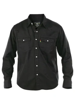 Duke Black Western Denim Shirt