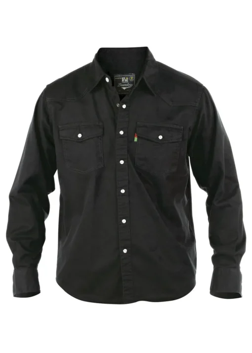 Duke Black Western Denim Shirt