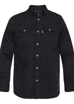 Duke Black Western Denim Shirt