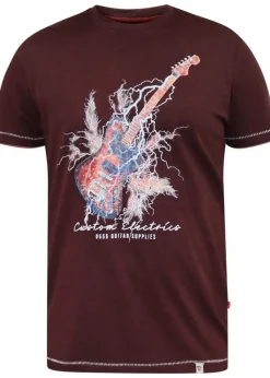 Duke Burgundy Redbourn Lightning Guitar Kingsize T-Shirt