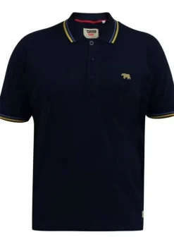 Duke Navy Hamford 1 Ribbed Collar Kingsize Polo Shirt
