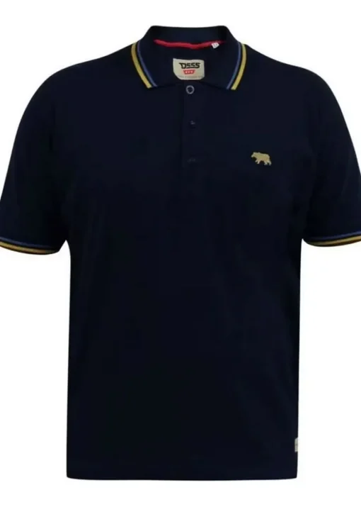 Duke Navy Hamford 1 Ribbed Collar Kingsize Polo Shirt