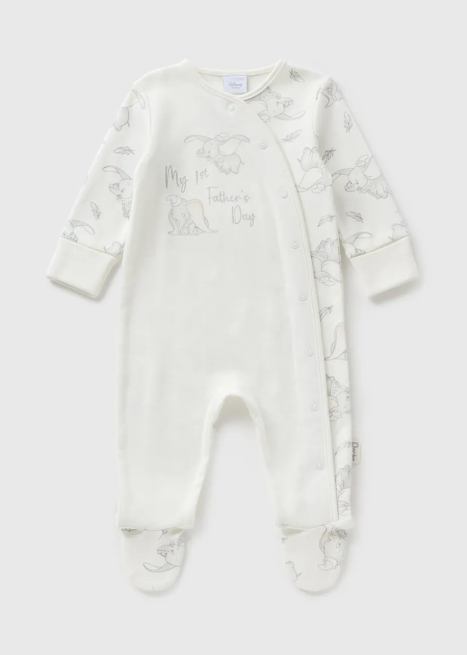 Dumbo Baby Cream Fathers Day Sleepsuit (Newborn-12mths)