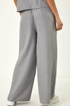 Dusk Grey Dusk Elasticated Waist Wide Leg Trouser