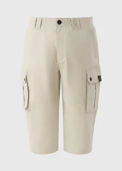 Ecru 3/4 Cargo Shorts