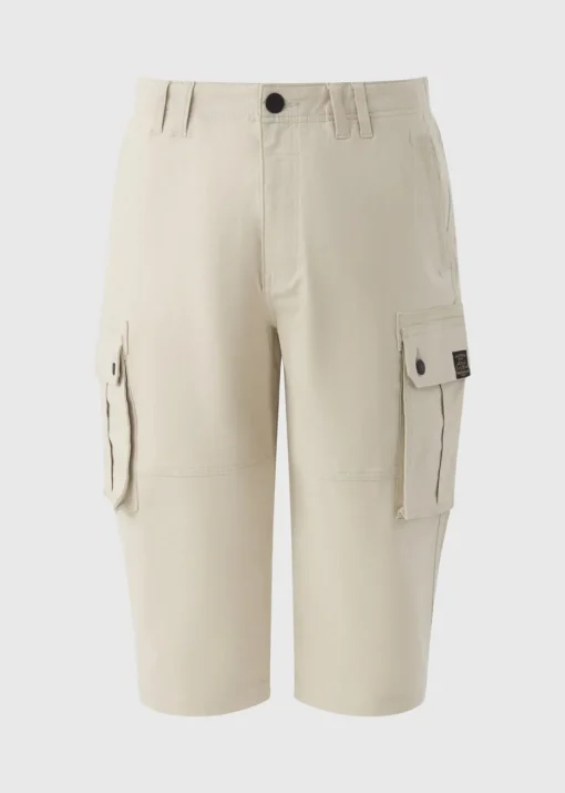 Ecru 3/4 Cargo Shorts