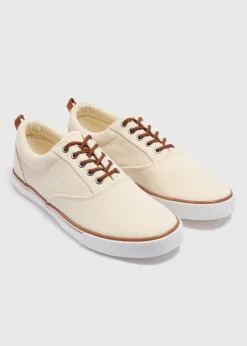 Ecru Canvas Pumps