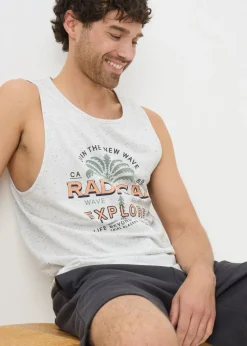 Ecru Explore Printed Vest Top