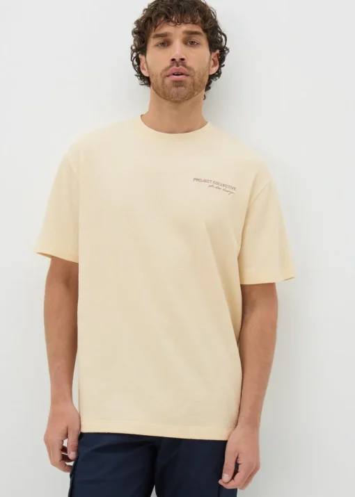 Ecru Project Collective Textured T-Shirt