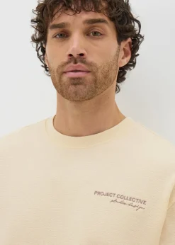 Ecru Project Collective Textured T-Shirt