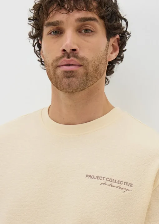 Ecru Project Collective Textured T-Shirt
