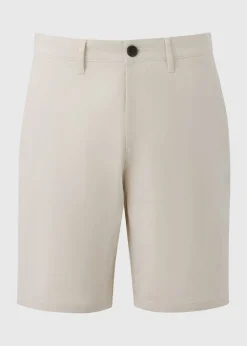 Ecru Straight Fit Chino Shorts