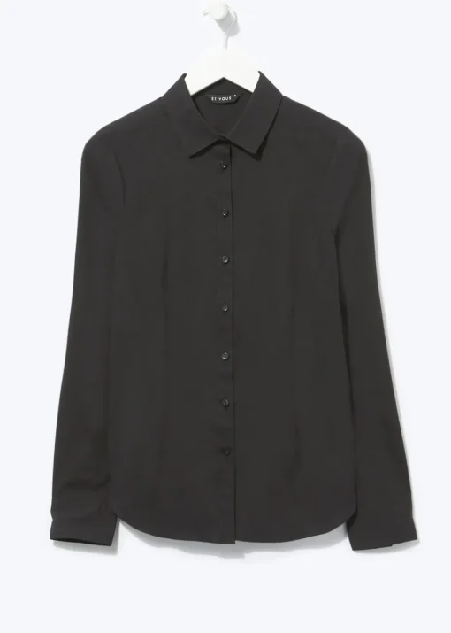 Et Vous Black Essential Blouse