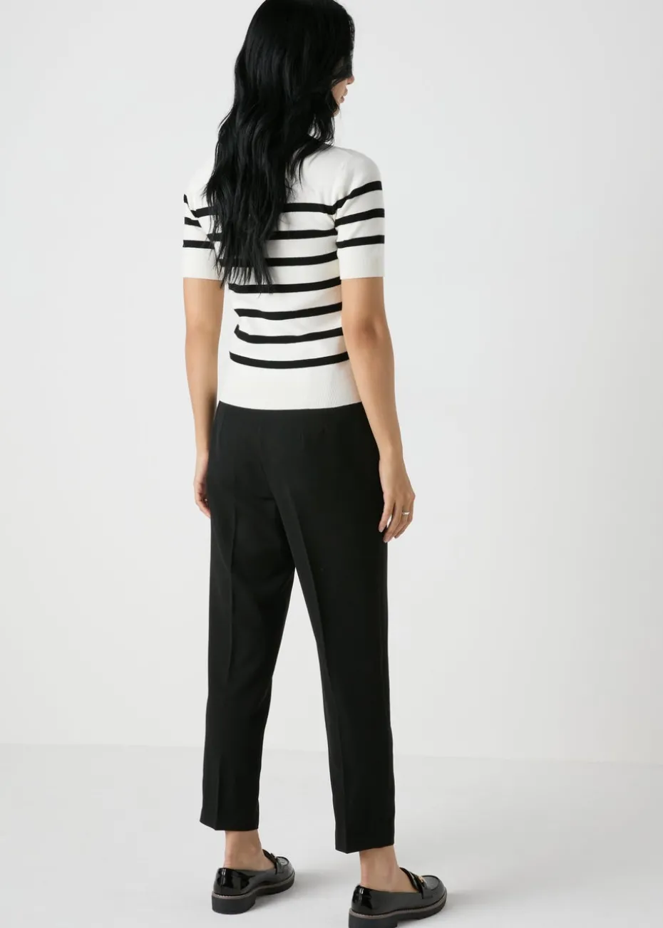 Et Vous Black Long Length Tapered Trousers