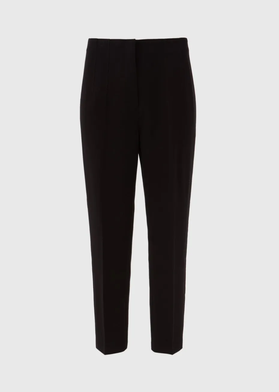 Et Vous Black Long Length Tapered Trousers