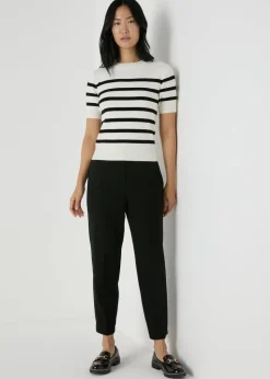 Et Vous Black Long Length Tapered Trousers