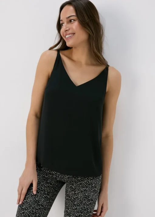 Et Vous Black Plain Cami Top