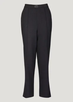 Et Vous Black Pleat Front Snaffle Trousers