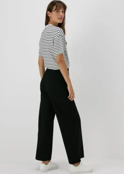 Et Vous Black Ponte Wide Leg Trousers