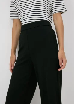 Et Vous Black Ponte Wide Leg Trousers