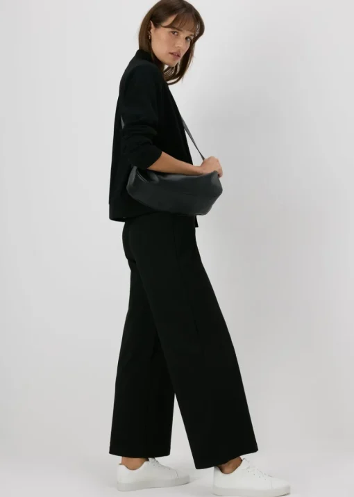 Et Vous Black Ponte Wide Leg Trousers