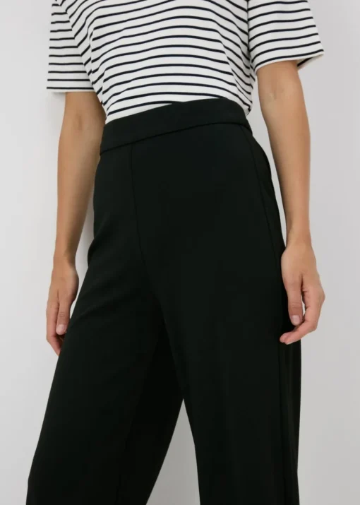 Et Vous Black Ponte Wide Leg Trousers