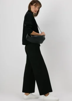 Et Vous Black Ponte Wide Leg Trousers