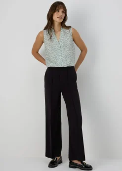 Et Vous Black Regular Wide Leg Trousers