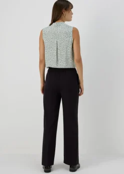 Et Vous Black Regular Wide Leg Trousers