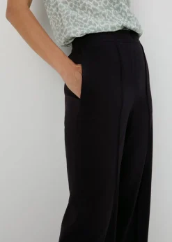 Et Vous Black Regular Wide Leg Trousers
