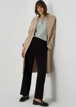 Et Vous Black Regular Wide Leg Trousers
