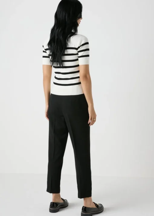 Et Vous black Short Length Tapered Trousers