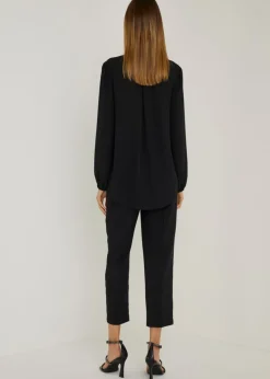 Et Vous Black Straight Fit Trousers (Short)