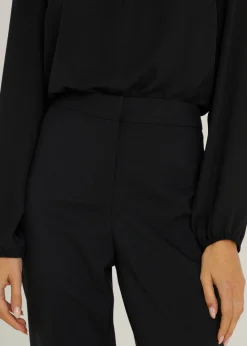 Et Vous Black Straight Fit Trousers (Short)