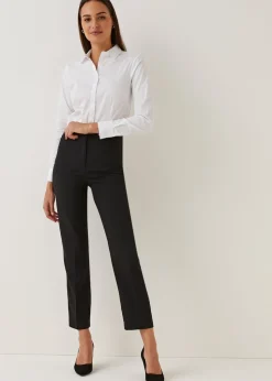 Et Vous Black Straight Fit Trousers (Regular)