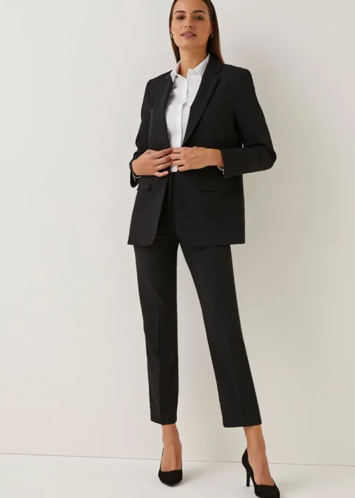 Et Vous Black Straight Fit Trousers (Regular)