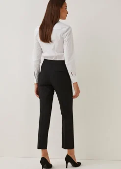 Et Vous Black Straight Fit Trousers (Regular)