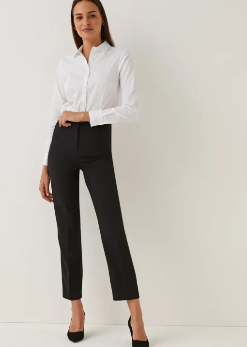 Et Vous Black Straight Fit Trousers (Regular)
