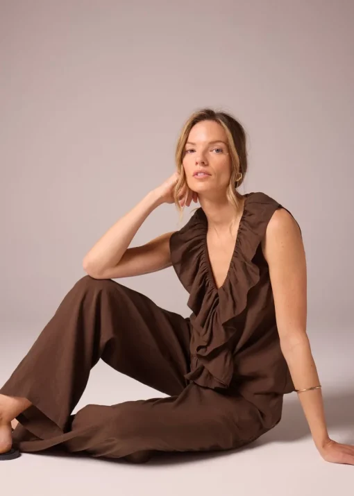 Et Vous Brown Wide Leg Trousers
