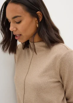 Et Vous Camel Front Seam Co Ord Top