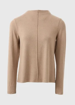 Et Vous Camel Front Seam Co Ord Top