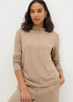 Et Vous Camel Front Seam Co Ord Top