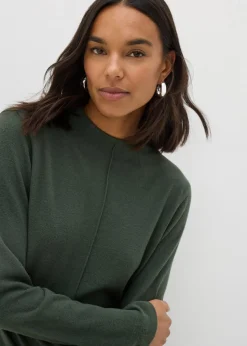 Et Vous Dark Green Fit & Flare Midi Dress